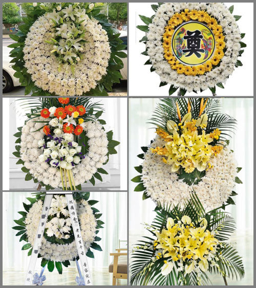湖北黄石市阳新县浮屠镇阿冯村花圈速递